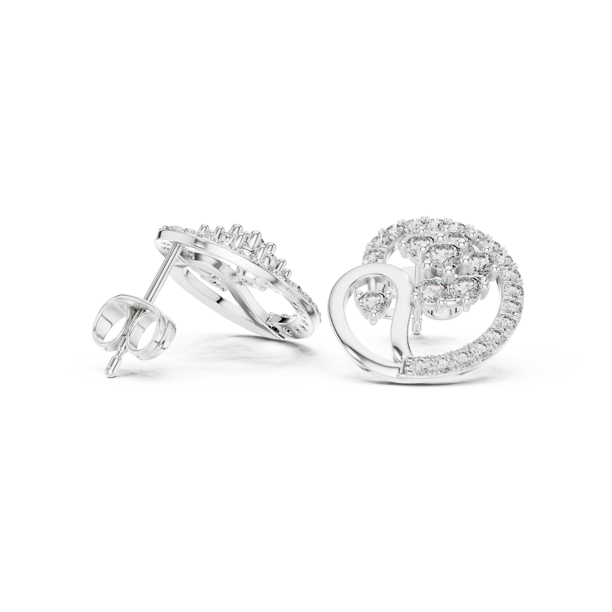 Veylissa Floral Orbit Diamond Studs