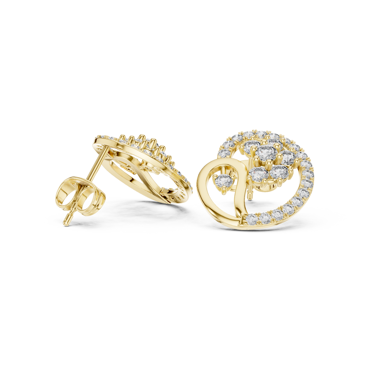 Veylissa Floral Orbit Diamond Studs