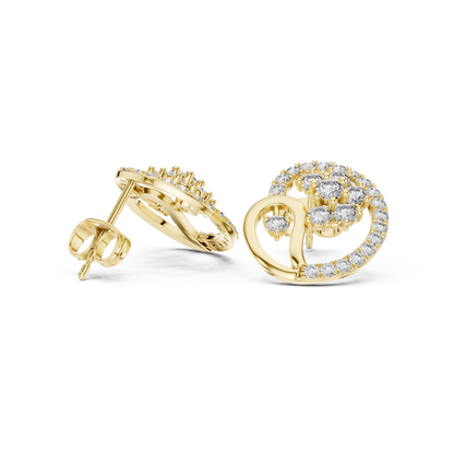 Veylissa Floral Orbit Diamond Studs