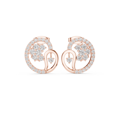 Veylissa Floral Orbit Diamond Studs