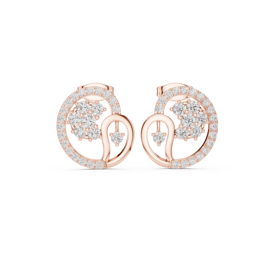 Veylissa Floral Orbit Diamond Studs