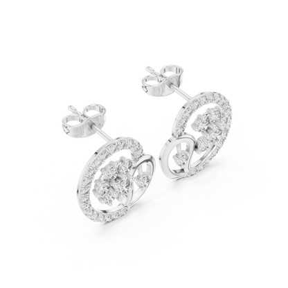 Veylissa Floral Orbit Diamond Studs