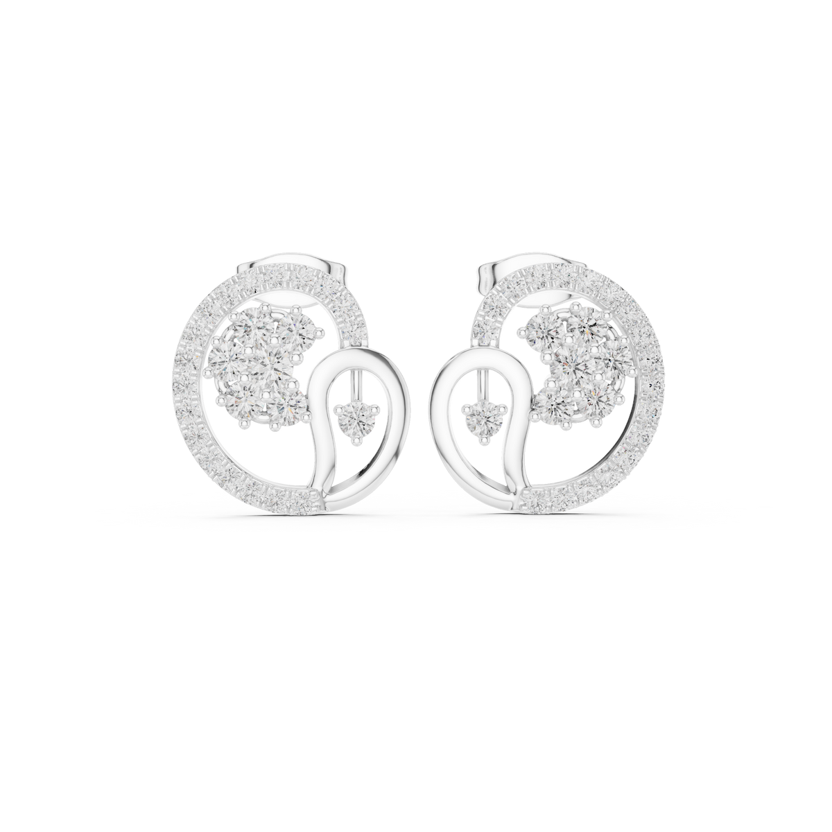 Veylissa Floral Orbit Diamond Studs