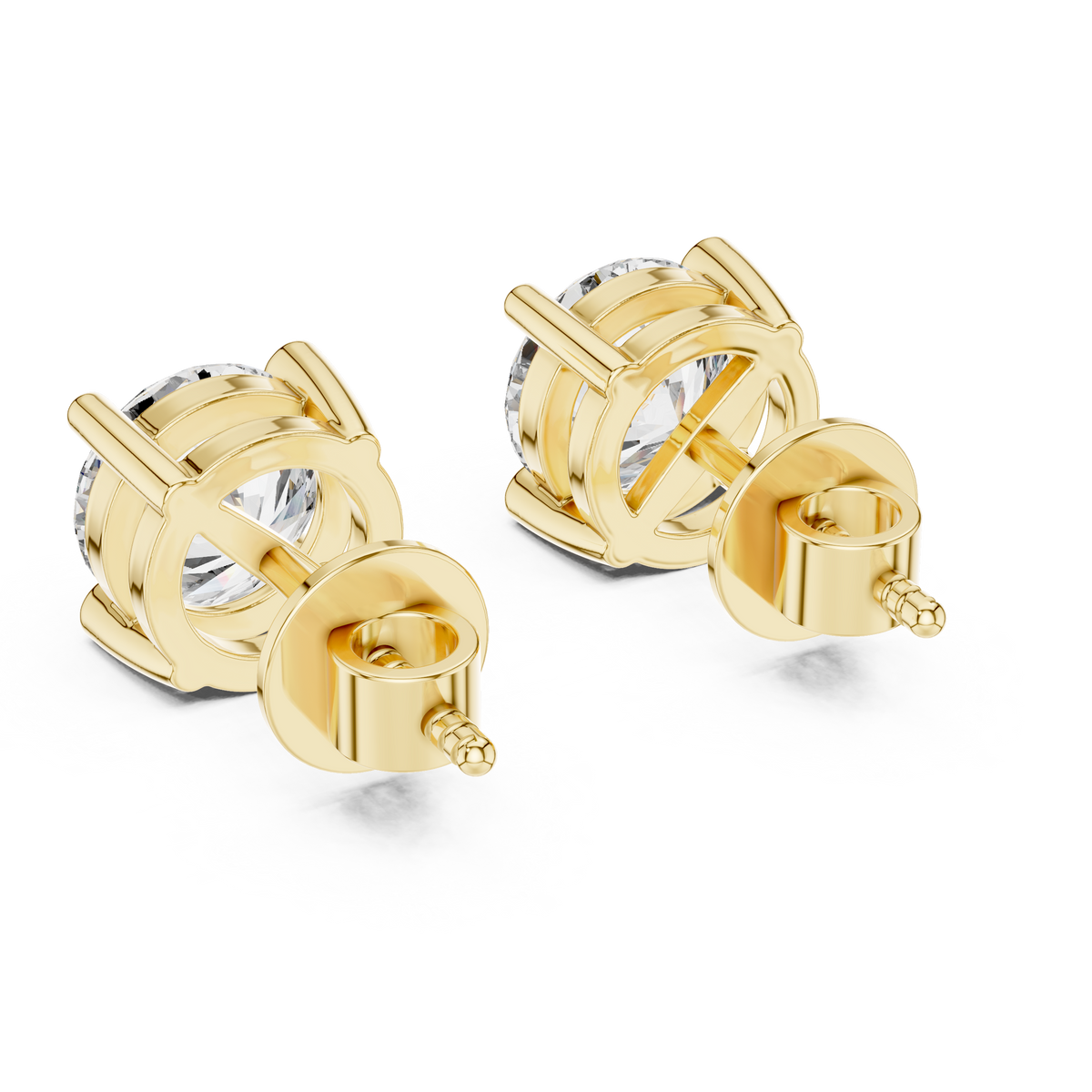 Zarelle Round Solitaire Studs