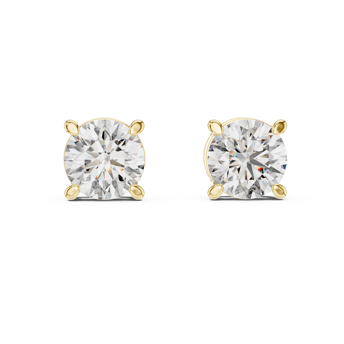Zarelle Round Solitaire Studs