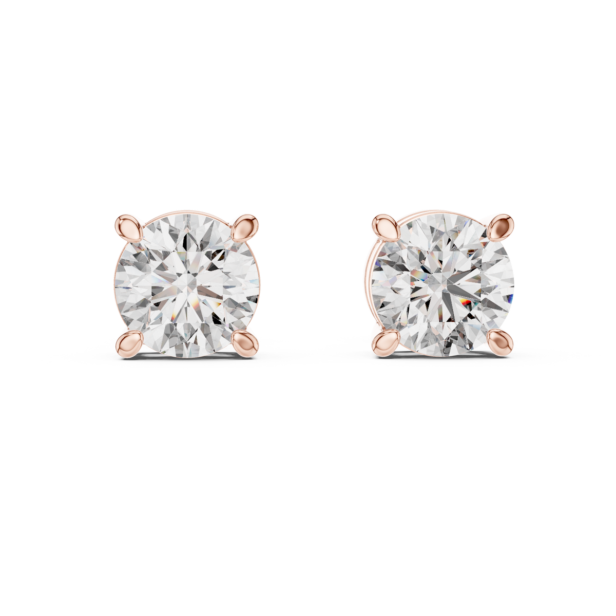 Zarelle Round Solitaire Studs