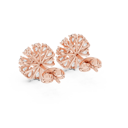Elvanna Pear Bloom Diamond Studs