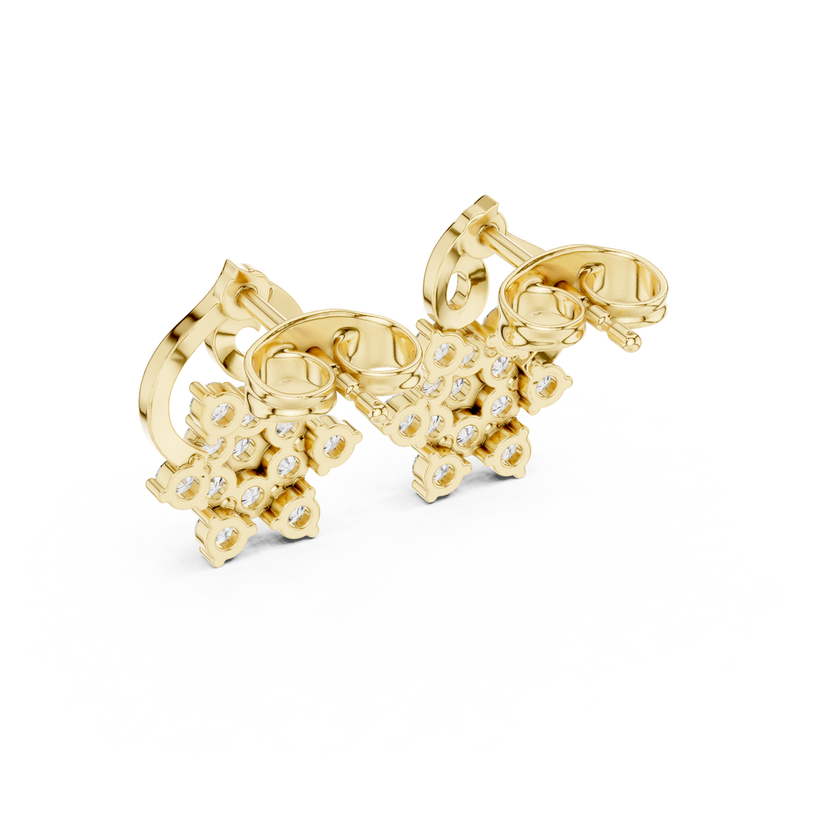 Virelisse Floral Scroll Diamond Studs