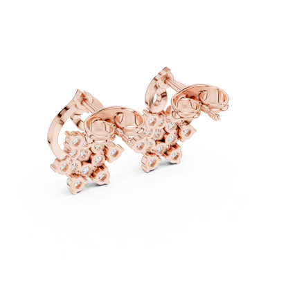 Virelisse Floral Scroll Diamond Studs