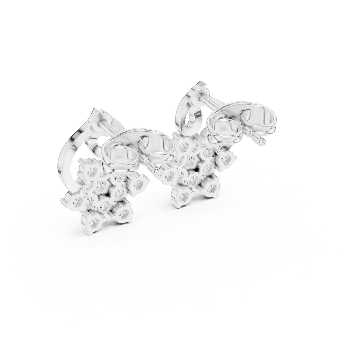 Virelisse Floral Scroll Diamond Studs