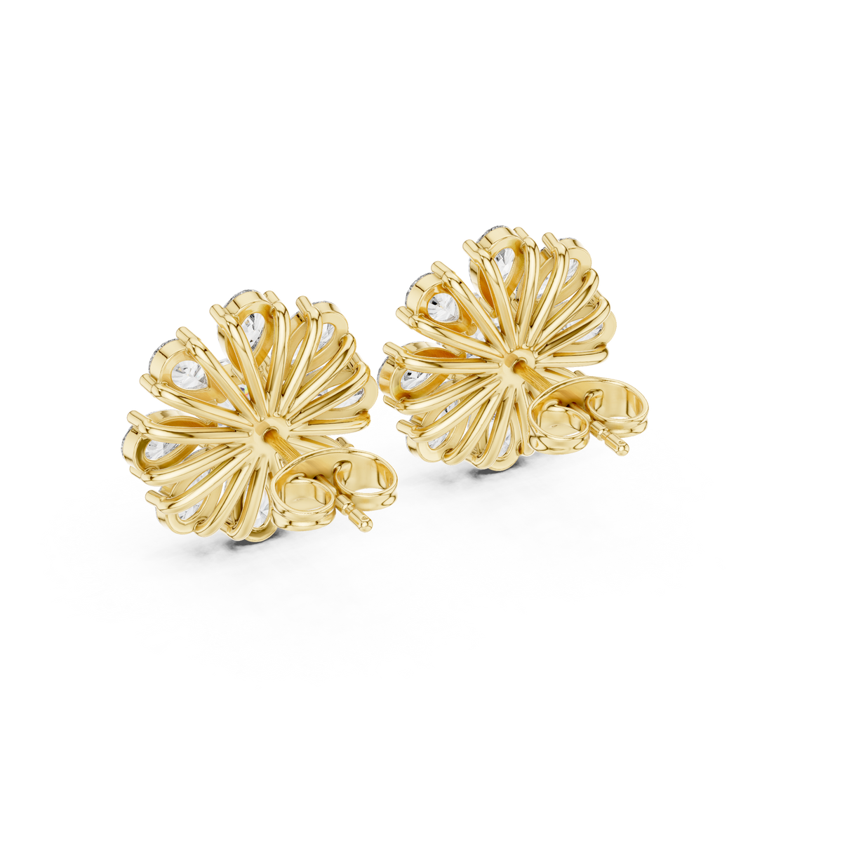 Elvienne Cushion Bloom Diamond Studs