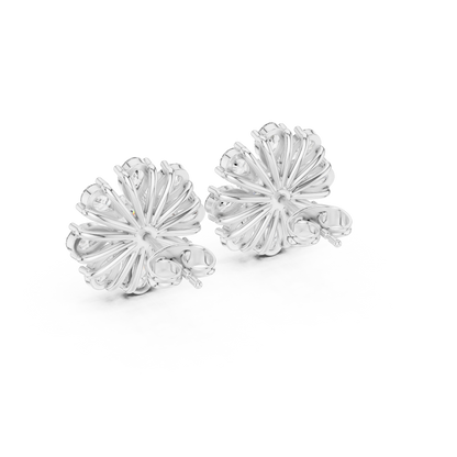 Elvienne Cushion Bloom Diamond Studs
