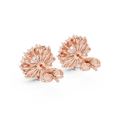 Elvaria Radiant Floral Diamond Studs