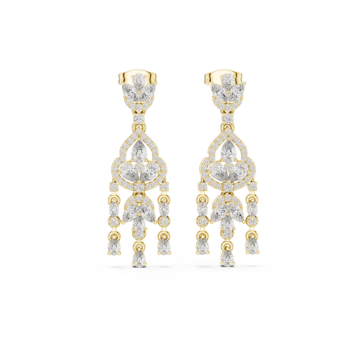 Zeloria Floral Cascade Diamond Drop