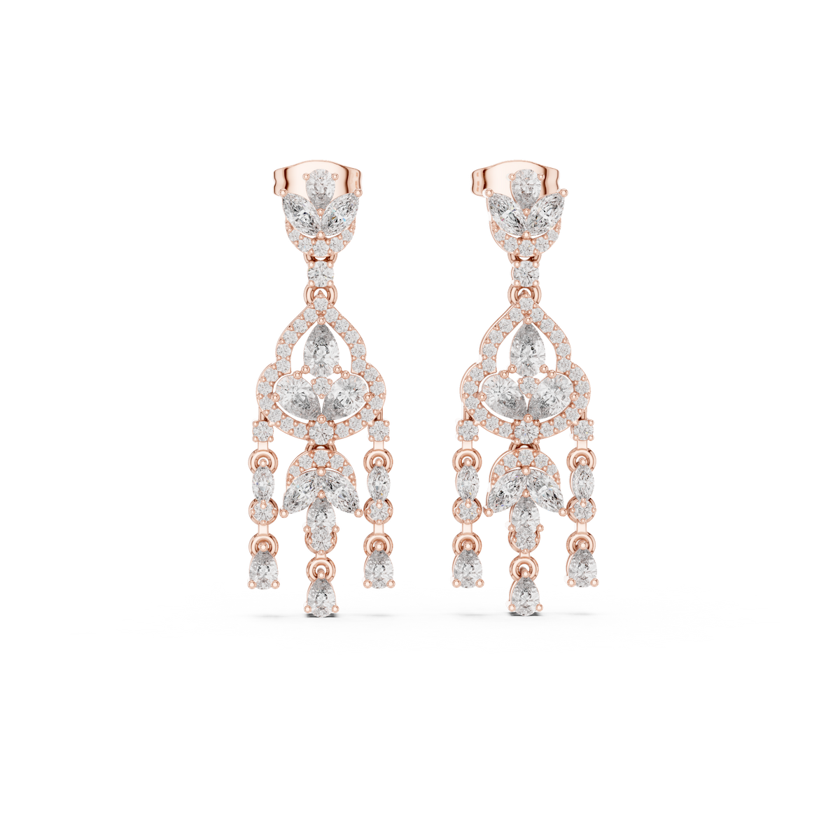 Zeloria Floral Cascade Diamond Drop