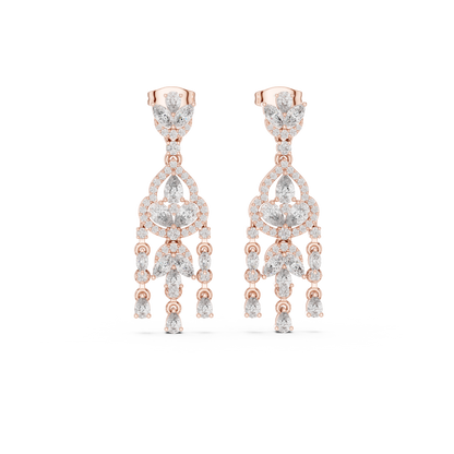 Zeloria Floral Cascade Diamond Drop