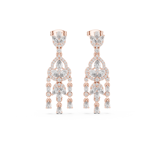 Zeloria Floral Cascade Diamond Drop