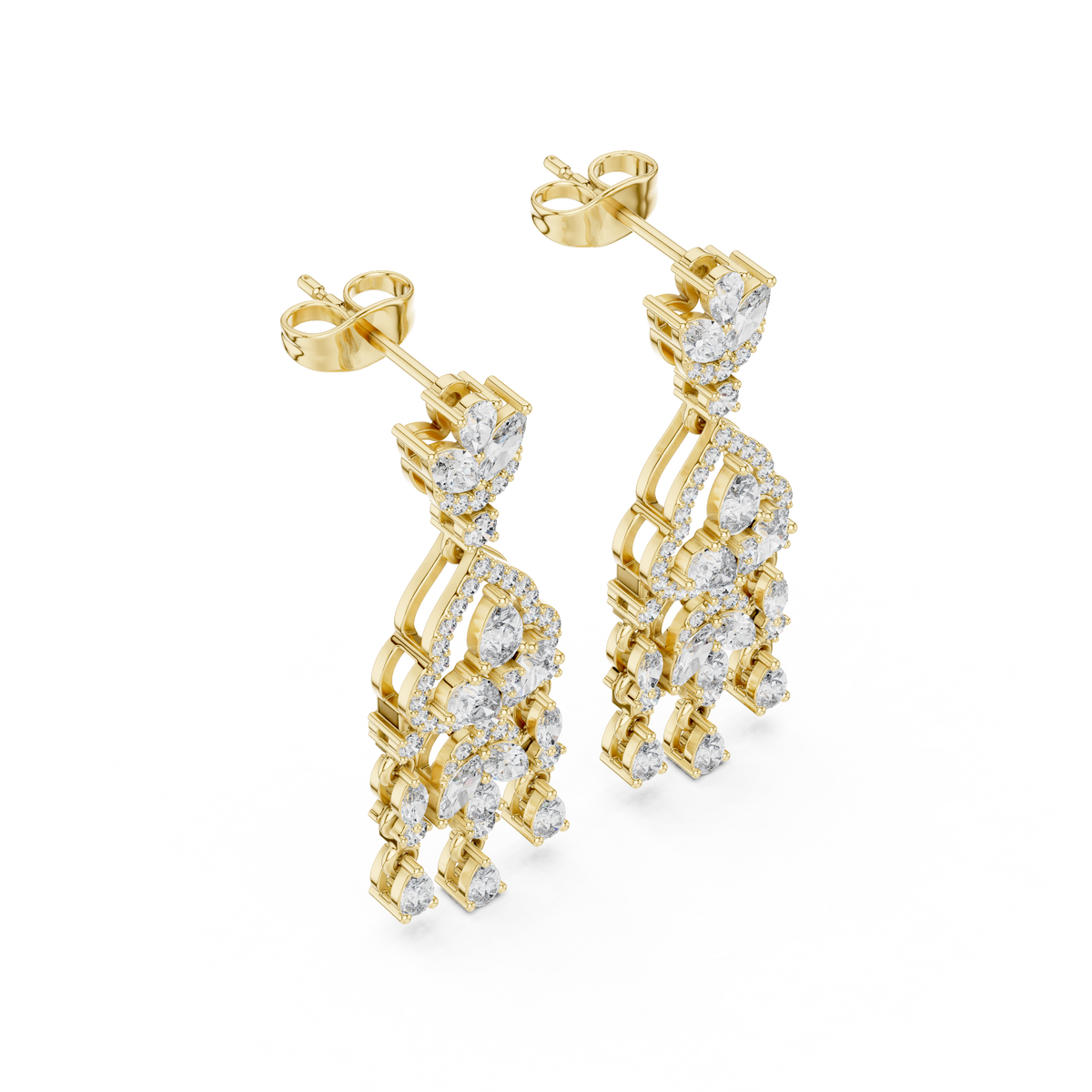 Zeloria Floral Cascade Diamond Drop