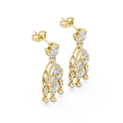 Zeloria Floral Cascade Diamond Drop