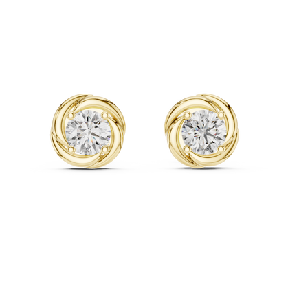 Liora Sculpted Round Bloom Studs