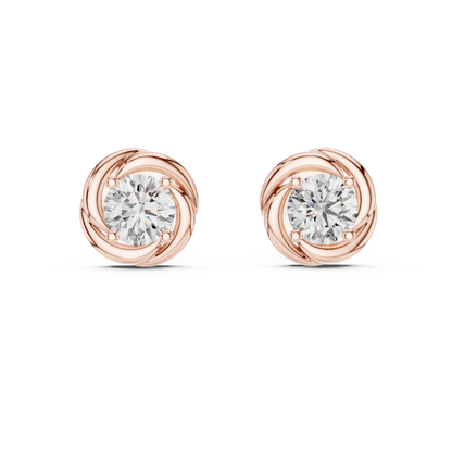 Liora Sculpted Round Bloom Studs