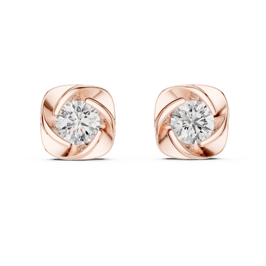 Veloura Curved Embrace Round Studs