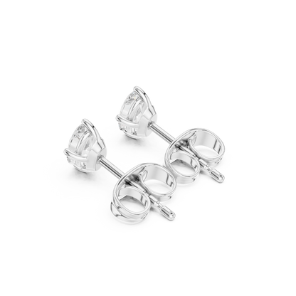 Modern Grace East-West Marquise Moissanite Stud Earrings in 925 Sterling Silver