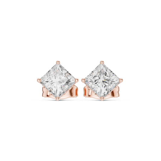 Novelle Princess Diamond Solitaire Studs