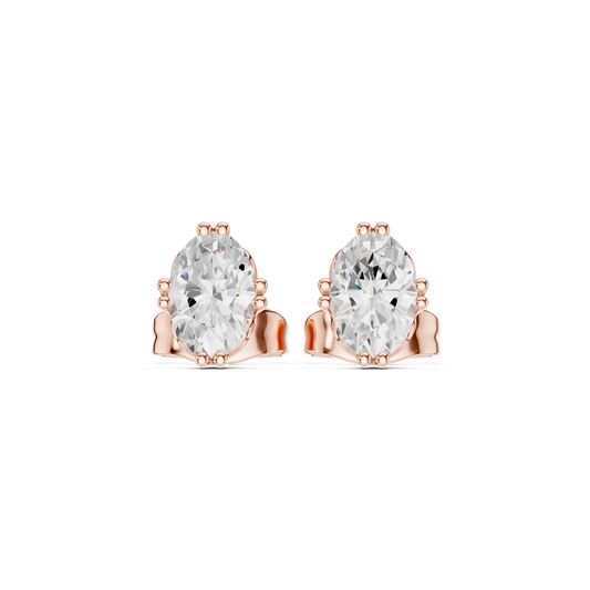 Elara Oval Diamond Grace Studs
