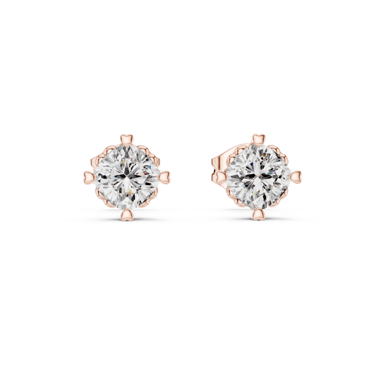 Elowen Cushion Diamond Bloom Studs