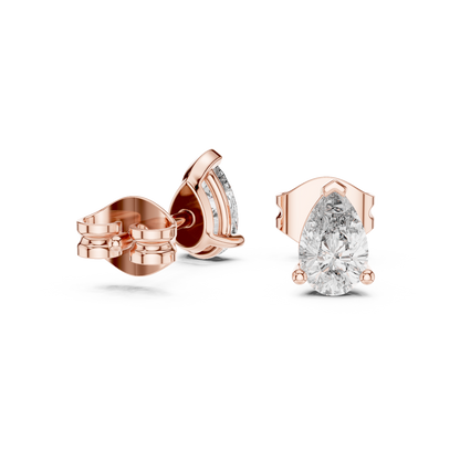 Elara Pear Brilliance Solitaire Stud