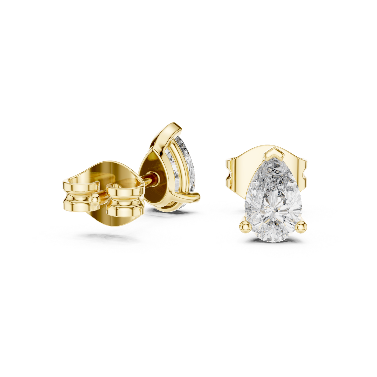Elara Pear Brilliance Solitaire Stud