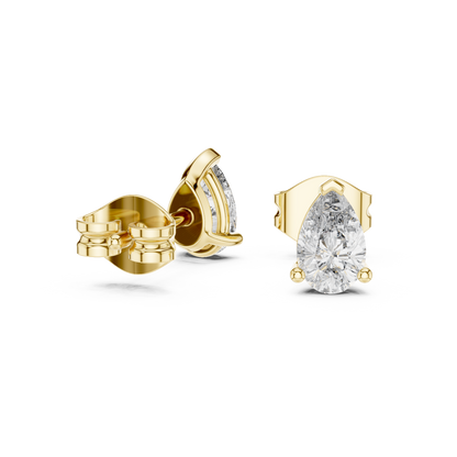 Elara Pear Brilliance Solitaire Stud