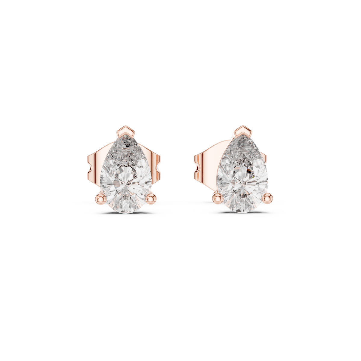 Elara Pear Brilliance Solitaire Stud