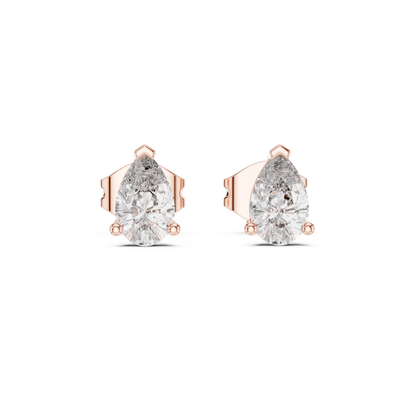 Elara Pear Brilliance Solitaire Stud