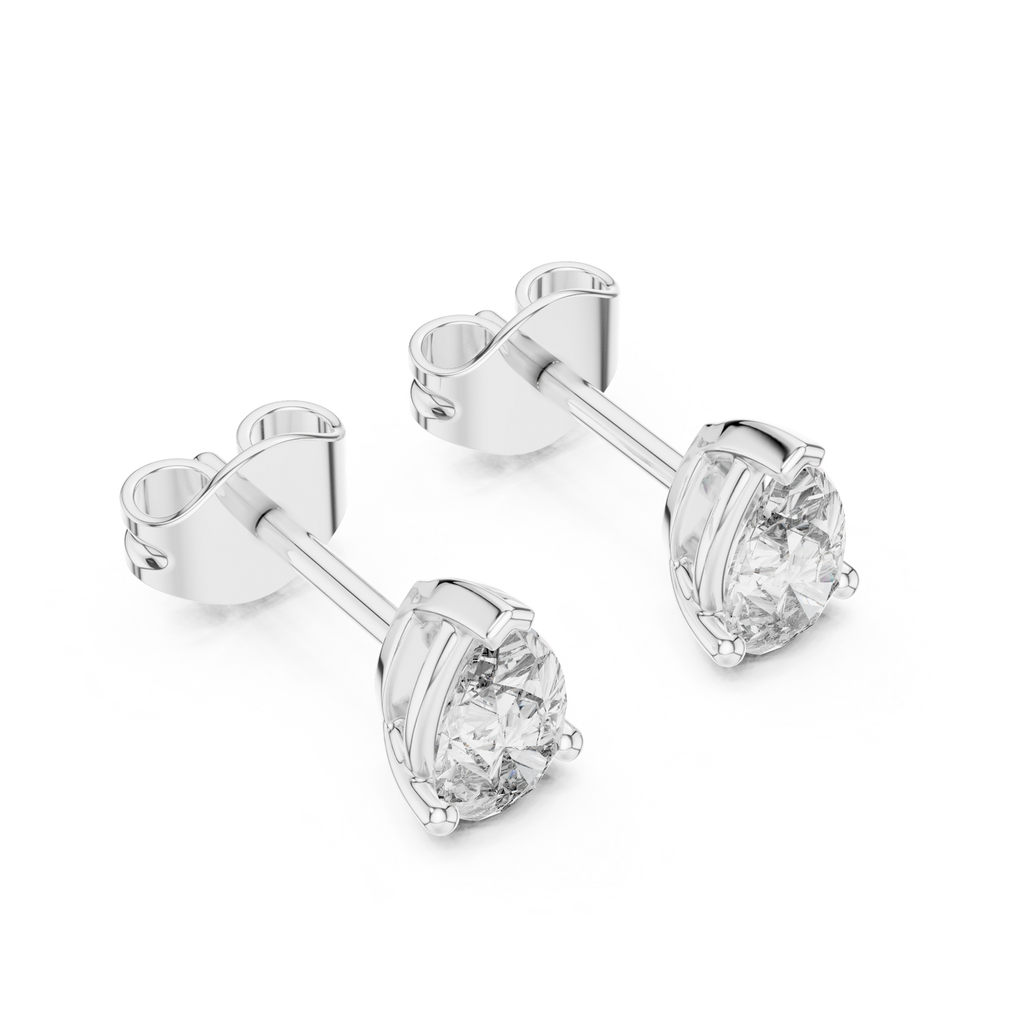Graceful Dew Pear Cut Moissanite Stud Earrings in 925 Sterling Silver