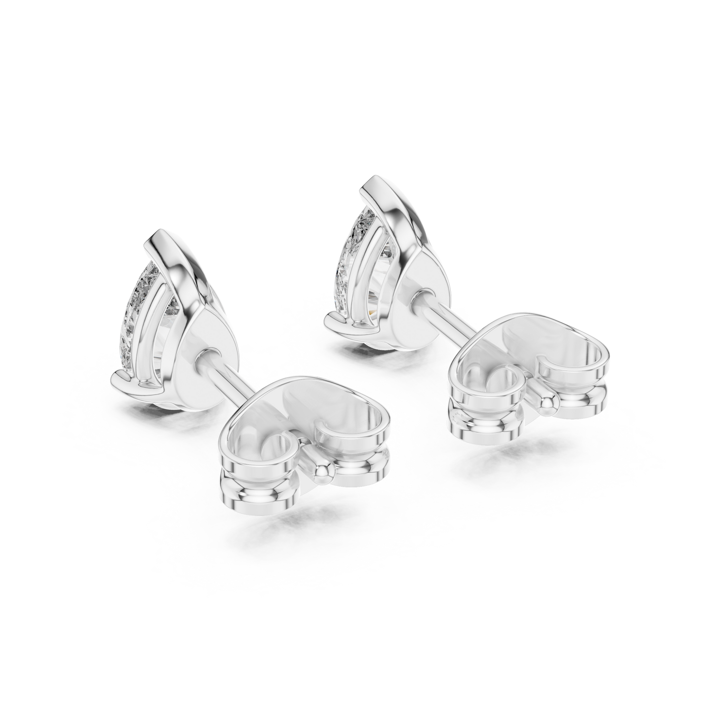 Graceful Dew Pear Cut Moissanite Stud Earrings in 925 Sterling Silver