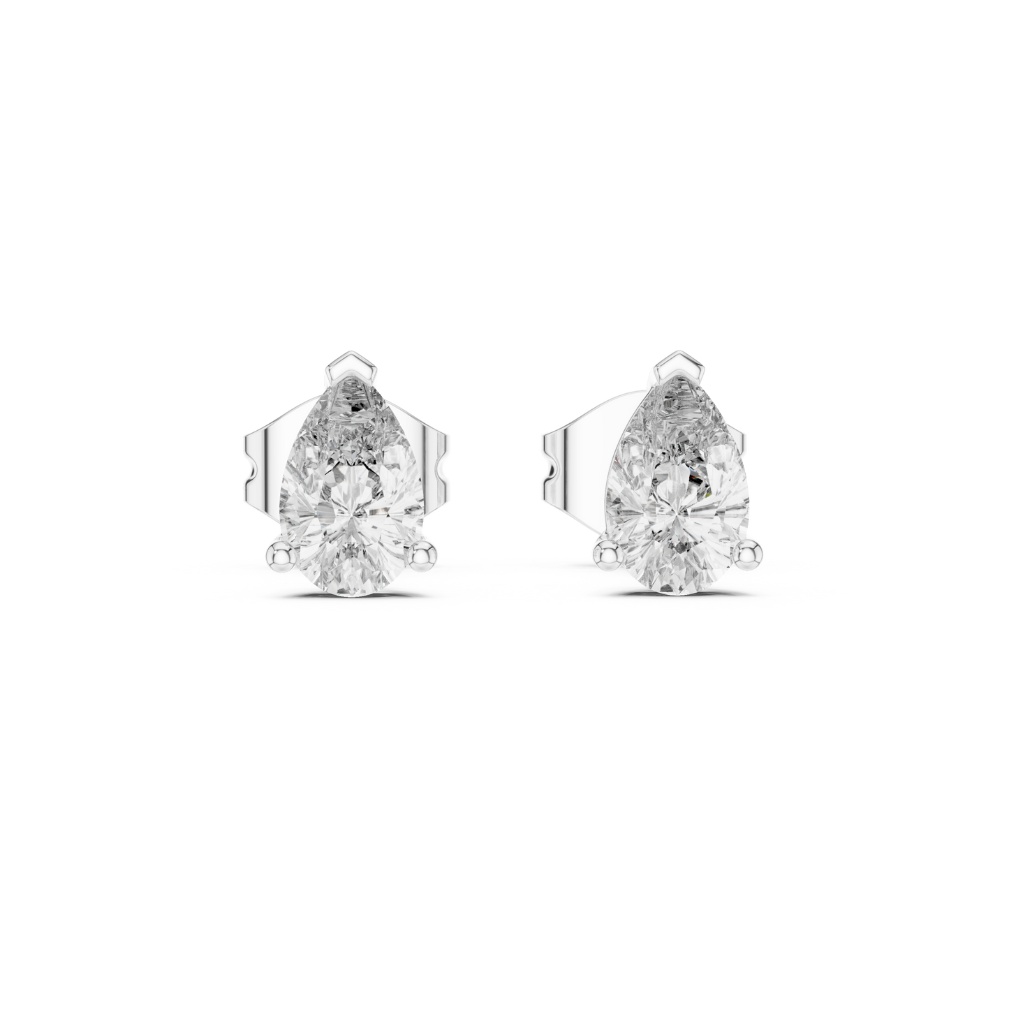 Graceful Dew Pear Cut Moissanite Stud Earrings in 925 Sterling Silver