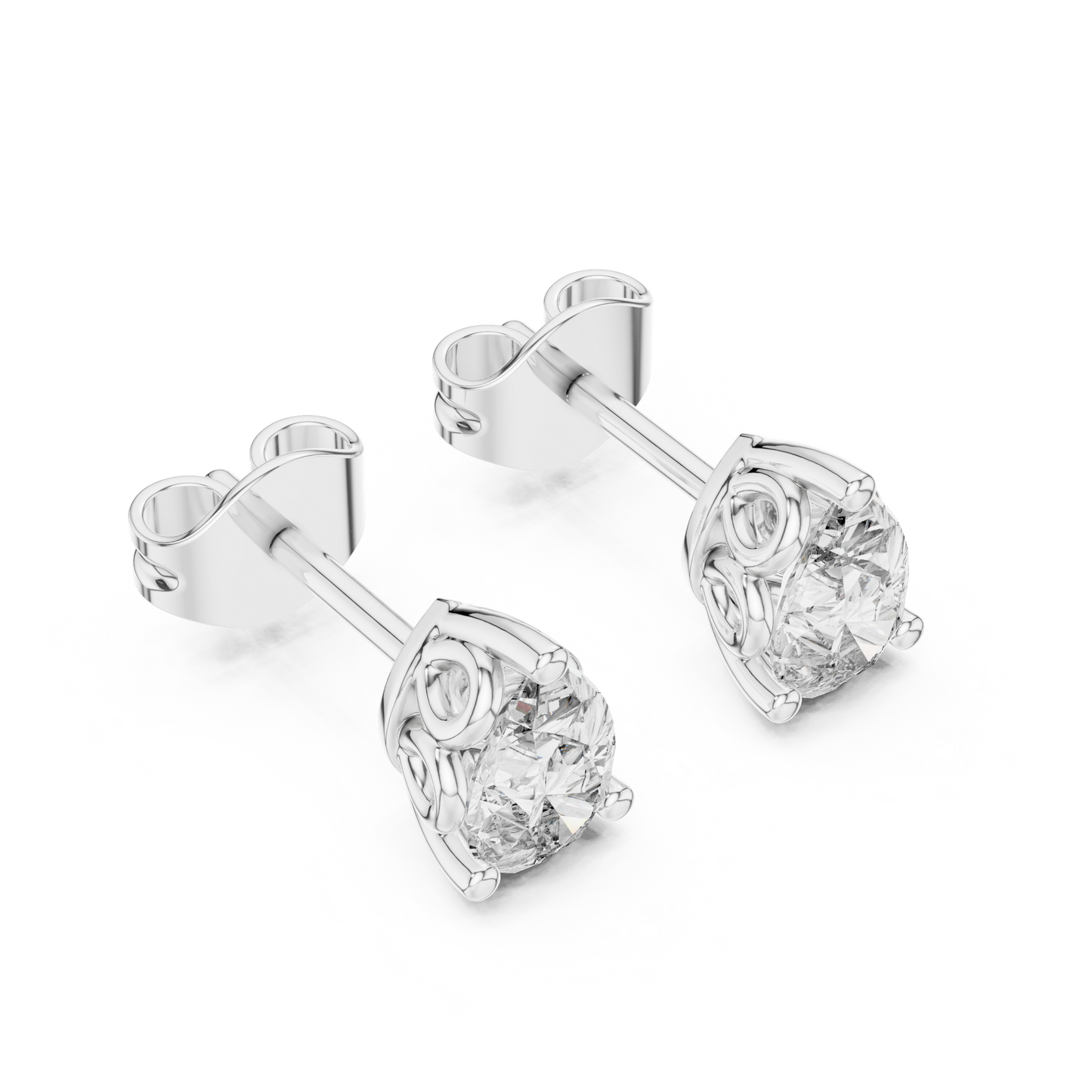 Eternal Dew Pear Cut Moissanite Stud Earrings in 925 Sterling Silver