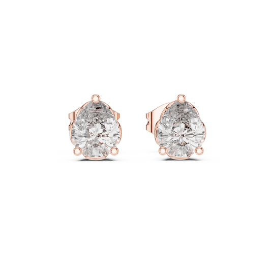 Sorielle Pear Diamond Crown Studs