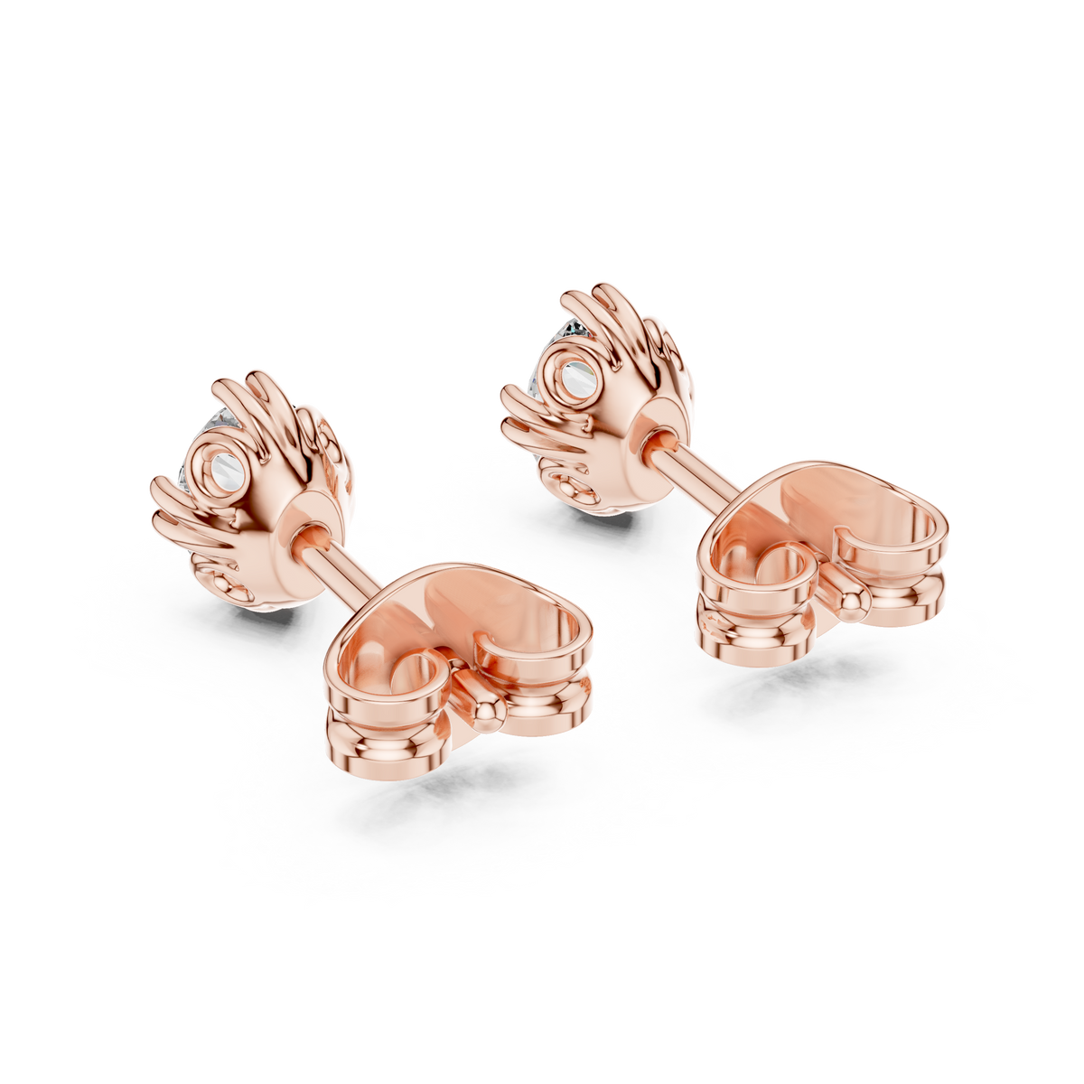 Elviera Oval Diamond Petal Studs
