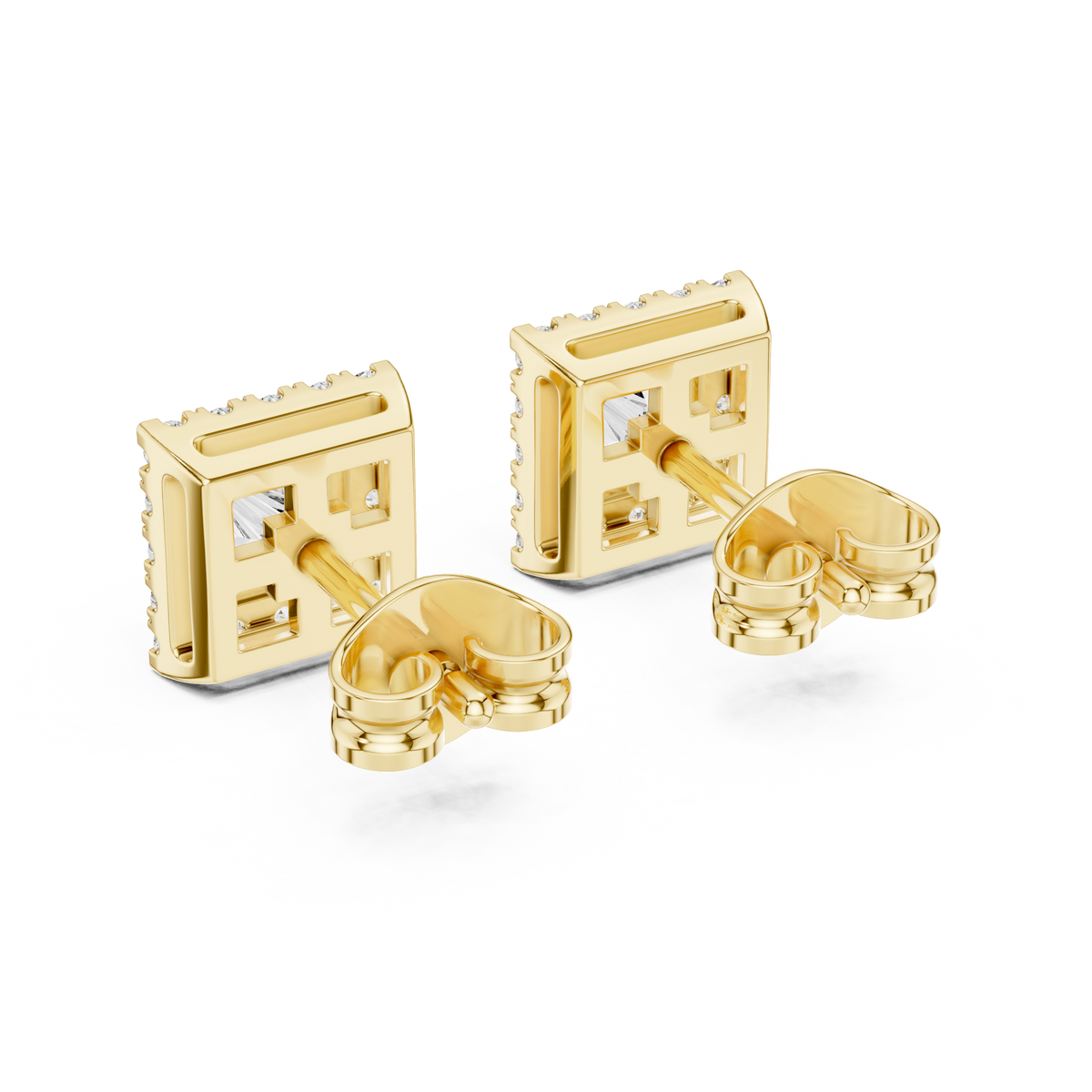 Cavelle Princess Diamond Framed Studs
