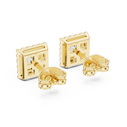 Cavelle Princess Diamond Framed Studs