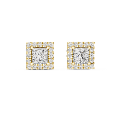 Cavelle Princess Diamond Framed Studs