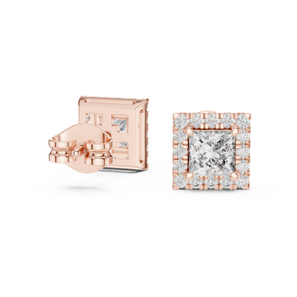 Cavelle Princess Diamond Framed Studs