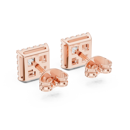 Cavelle Princess Diamond Framed Studs