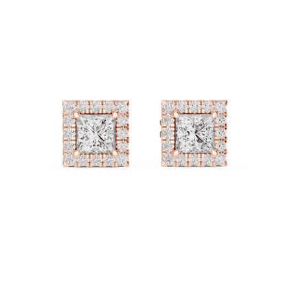 Cavelle Princess Diamond Framed Studs