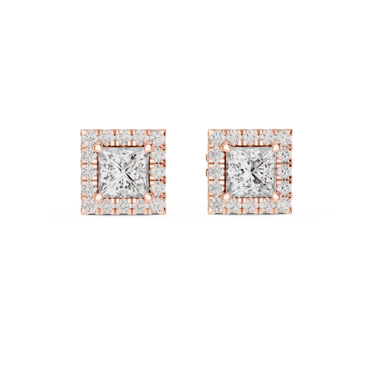 Cavelle Princess Diamond Framed Studs