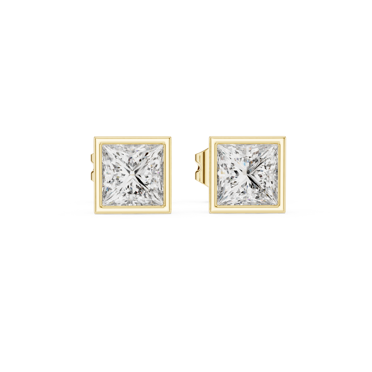 Varelle Princess Diamond Bezel Studs