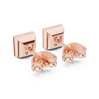 Varelle Princess Diamond Bezel Studs